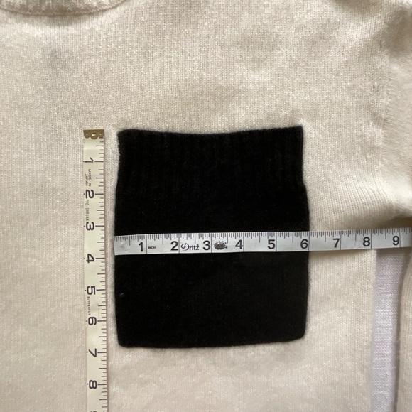 Pura Cashmere Contrast Pocket High Neck Sweater Size S NWT - Picture 9 of 14